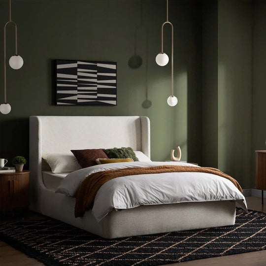 GENEVIEVE Modern Fabric Bedframe - Cassa Haus Singapore