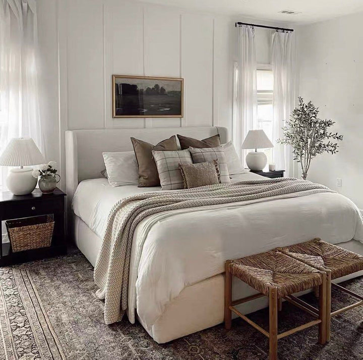 CONSTANCE Modern Fabric Bedframe - Radical Homes Singapore
