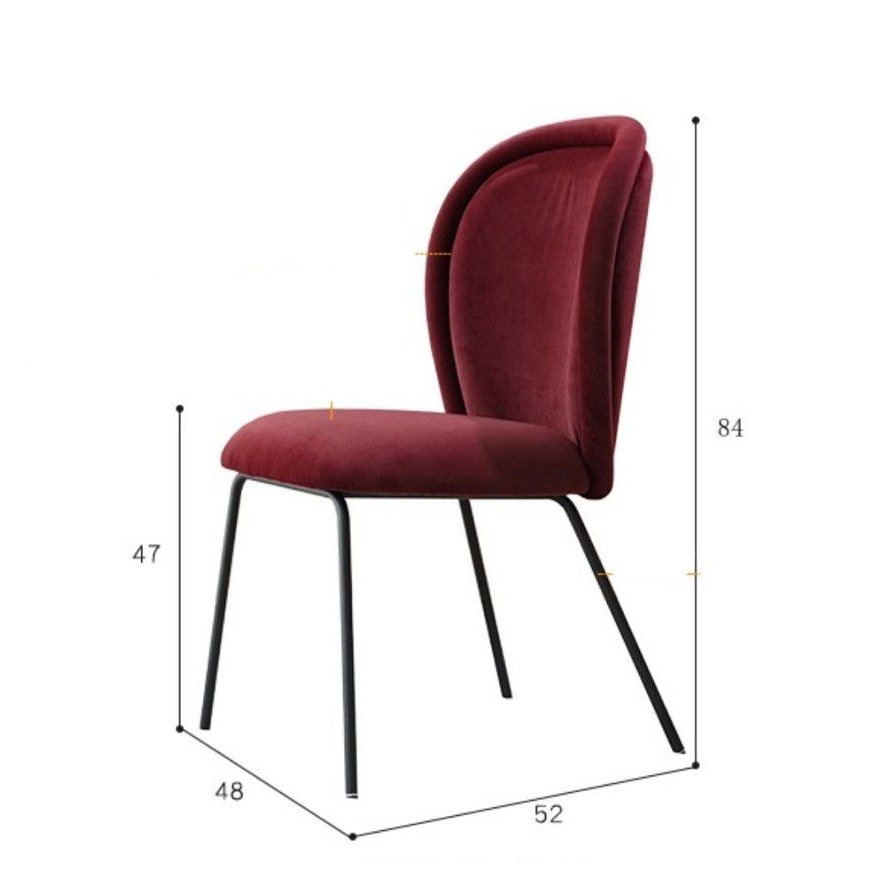 HENRY Modern Velvet Dining Chair - Radical Homes Singapore