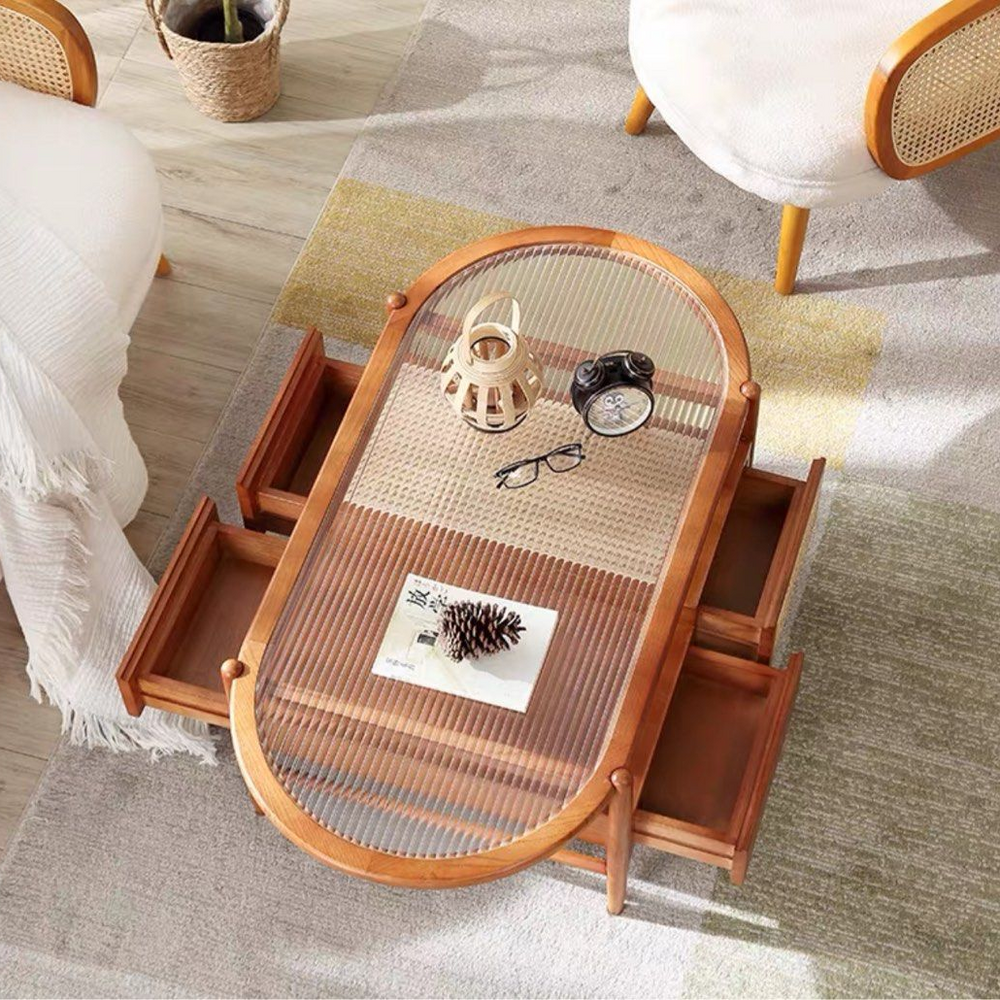 ZHANG Modern Solid Wood Coffee Table - Radical Homes Singapore