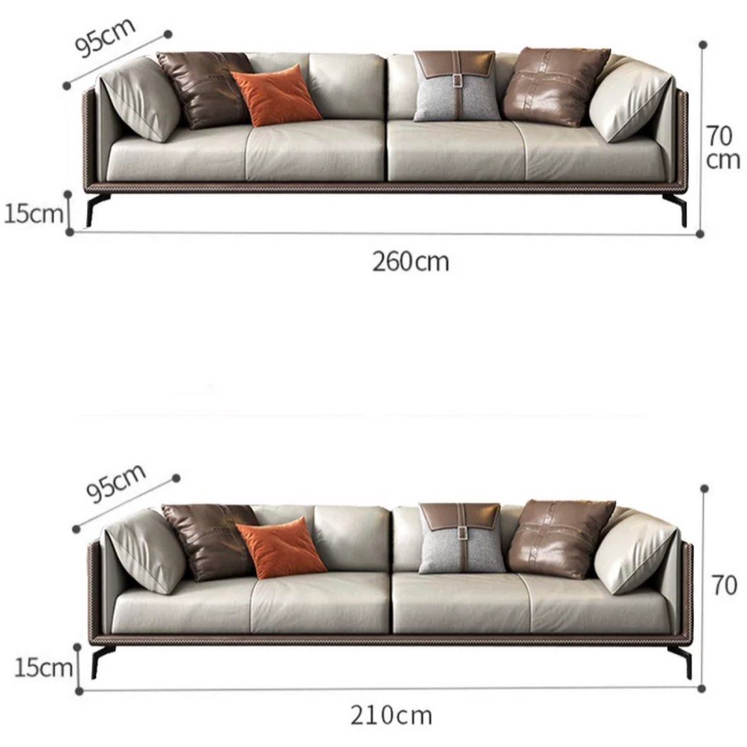 TAVELLO Modern Genuine Leather Sofa - Radical Homes Singapore