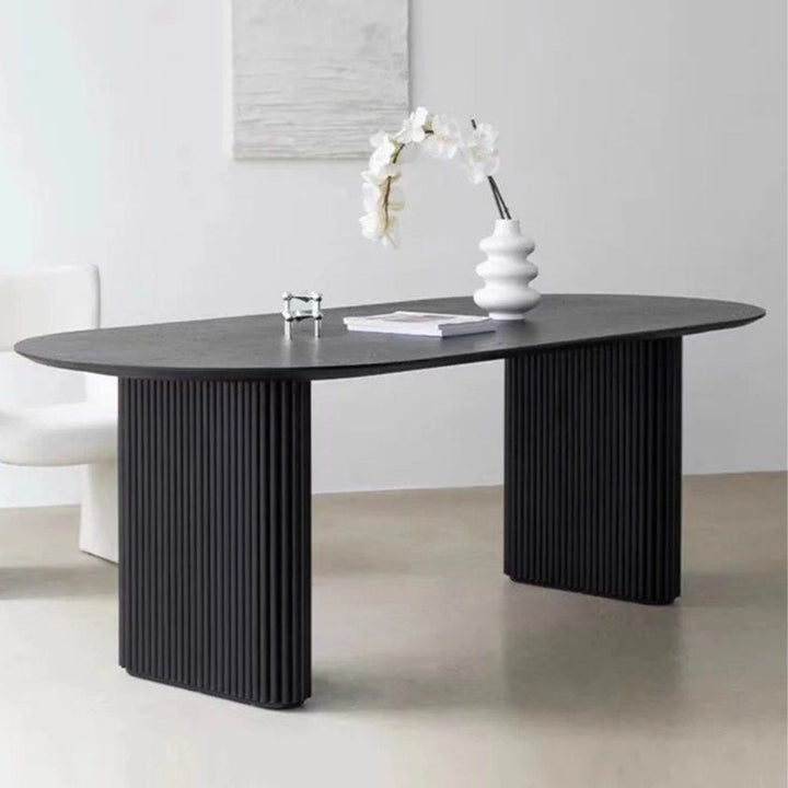 FILIPA Japandi Solid Wood Dining Table - Radical Homes Singapore