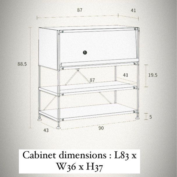 JALKE Solid Wood Accent Sideboard - Radical Homes Singapore