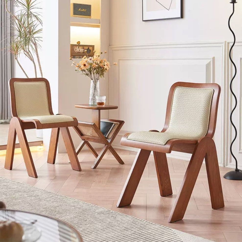 KALLARK Modern Leather Dining Chair - Radical Homes Singapore