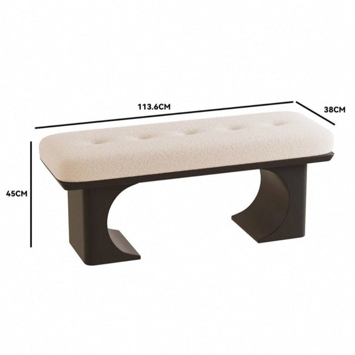 CRIOEN Modern Boucle Bench - Radical Homes Singapore