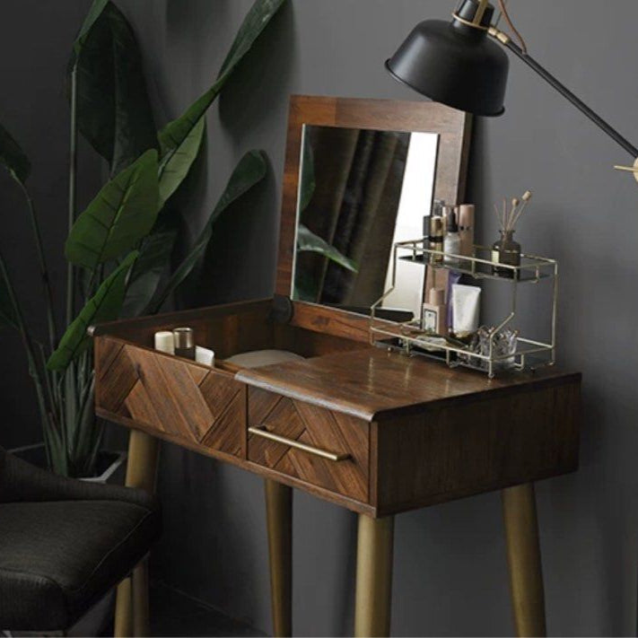 CROTIA Modern Herringbone Vanity Table - Radical Homes Singapore