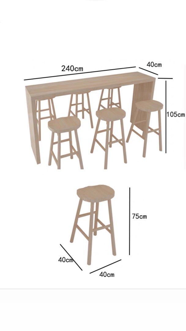 MOKE Bar Table & Stools - Radical Homes Singapore