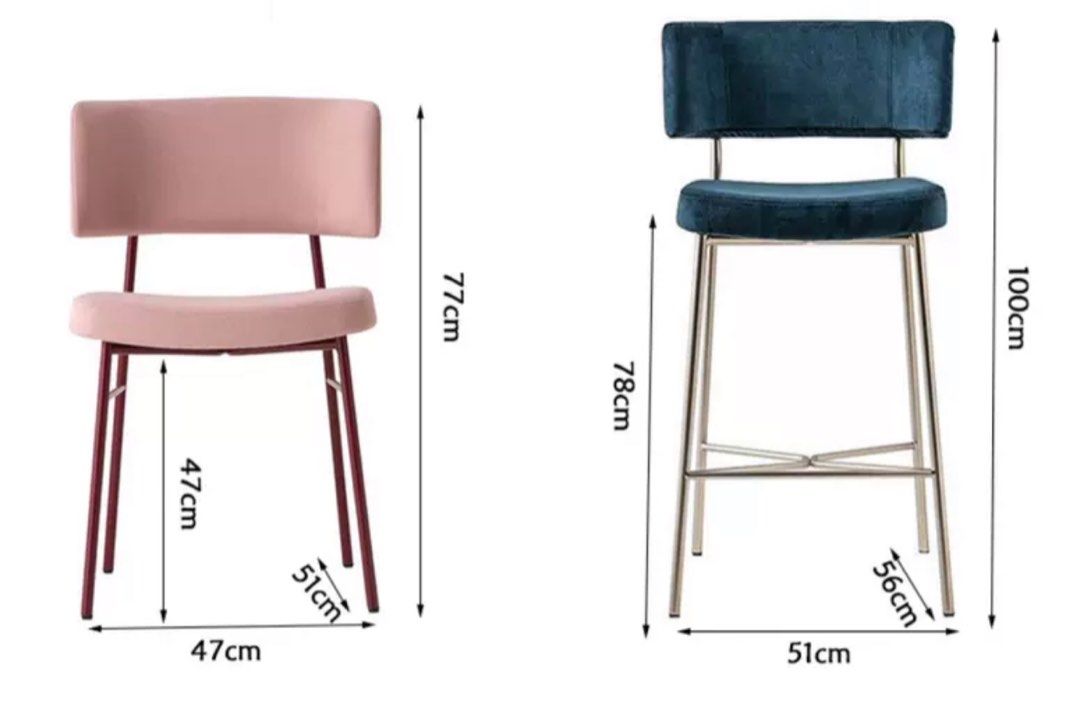 DANNY Modern Velvet Dining Chair - Radical Homes Singapore
