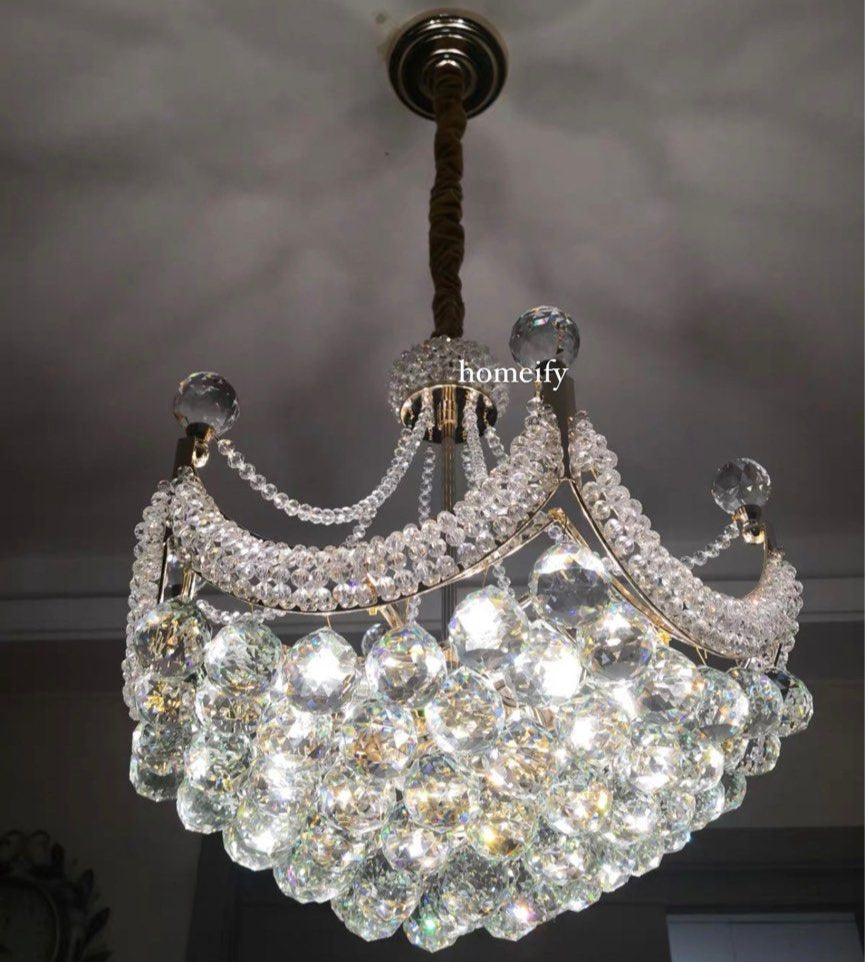 DAIMON Modern Crystal Chandelier - Radical Homes Singapore