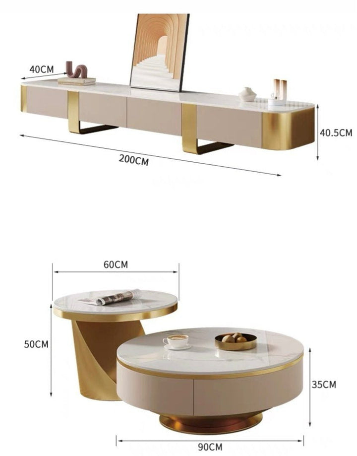 BEROVAN Modern Sintered Stone TV Console