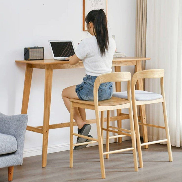 KALDEIF Wood Bar Stool - Radical Homes Singapore