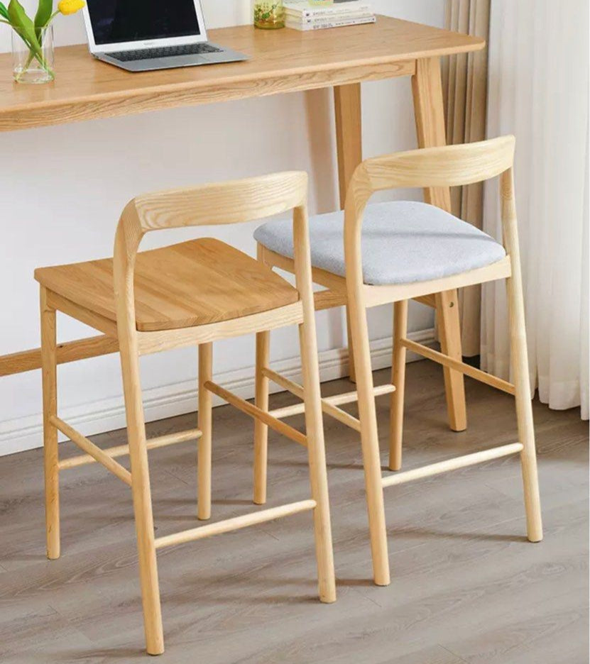 KALDEIF Wood Bar Stool - Radical Homes Singapore