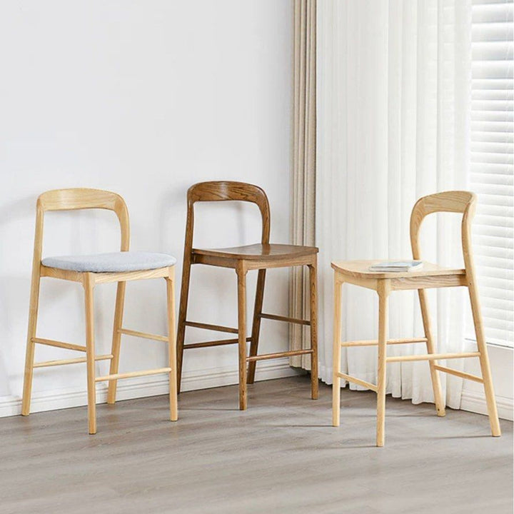 KALDEIF Wood Bar Stool - Radical Homes Singapore