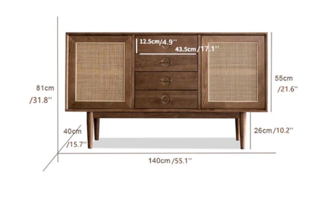 YAST 4 Drawer Sideboard - Radical Homes Singapore