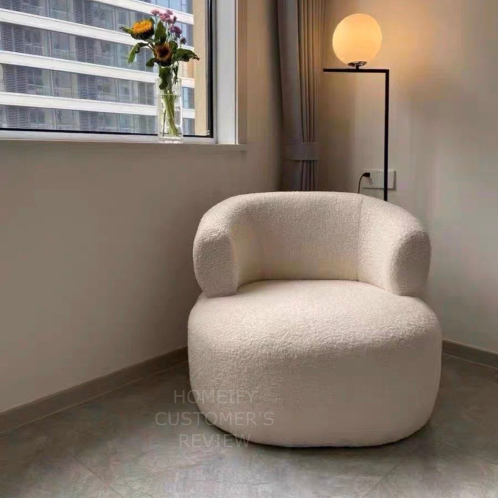 SIENNA Modern Boucle Lounge Chair - Radical Homes Singapore