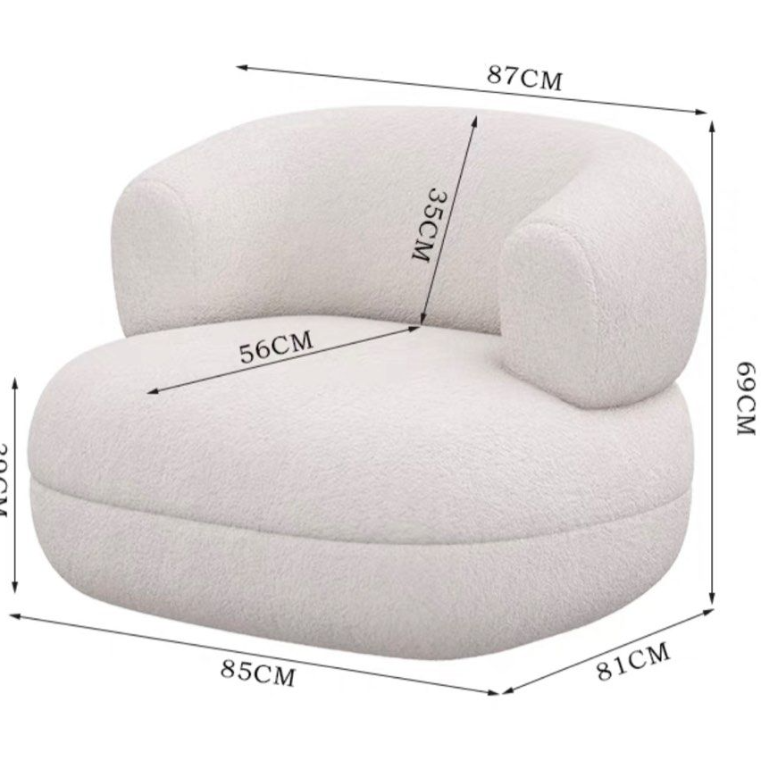 SIENNA Modern Boucle Lounge Chair - Radical Homes Singapore