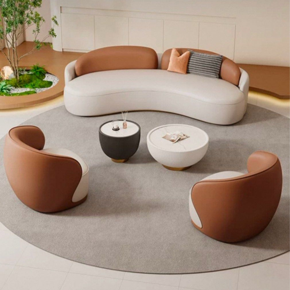 DAUNE Modern Leather Sofa - Radical Homes Singapore
