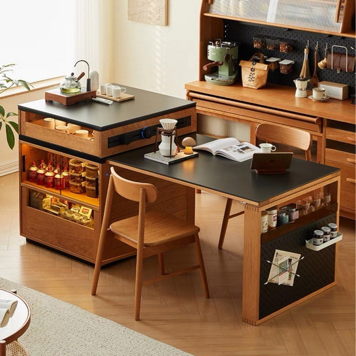 SULLIVAN Extendable Sintered Stone Island Dining Table - Radical Homes Singapore