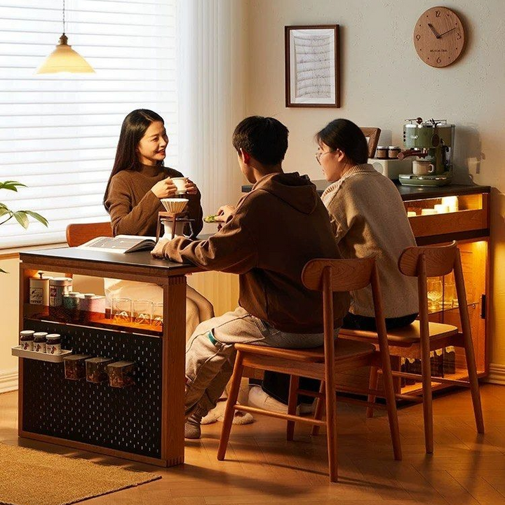 SULLIVAN Extendable Sintered Stone Island Dining Table - Radical Homes Singapore