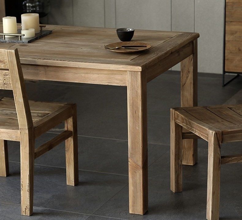 BARRETT Rustic Solid Wood Table - Radical Homes Singapore