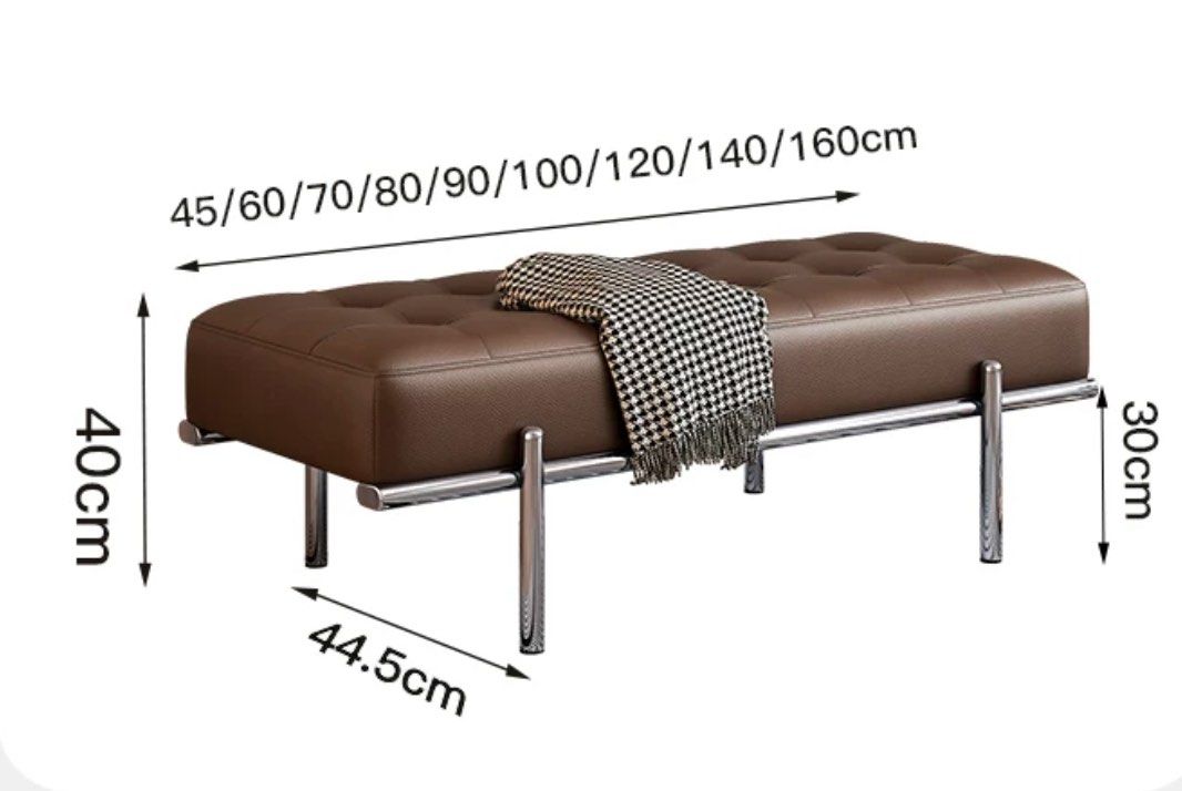 ARLA Modern Leather Bench - Radical Homes Singapore