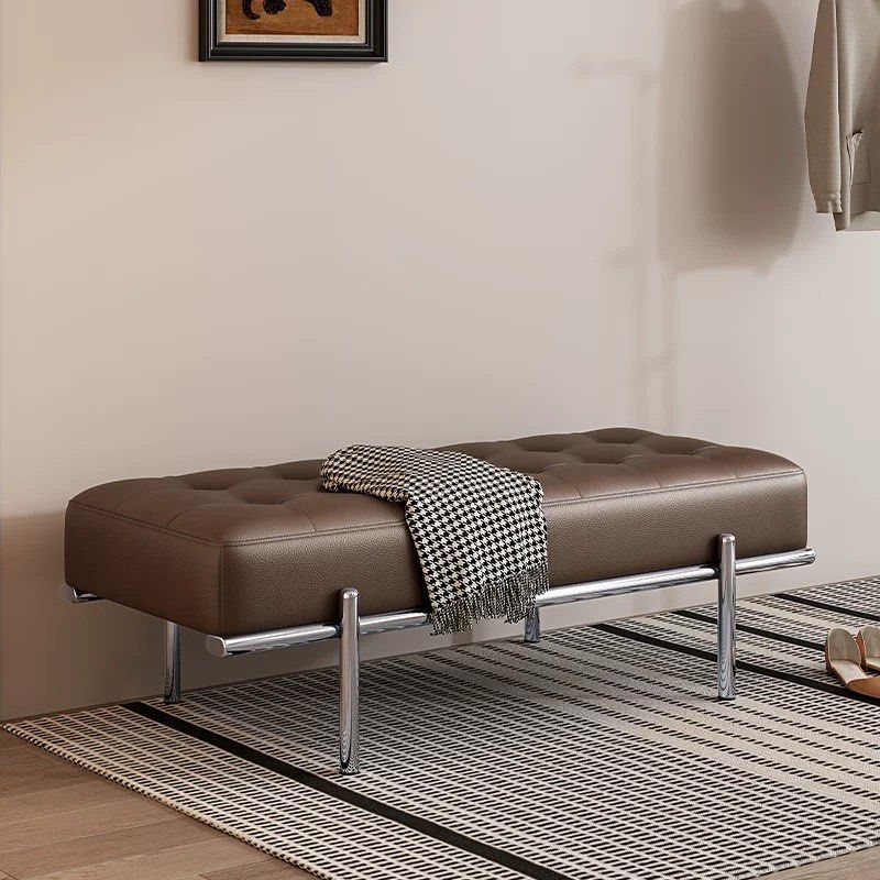 ARLA Modern Leather Bench - Radical Homes Singapore