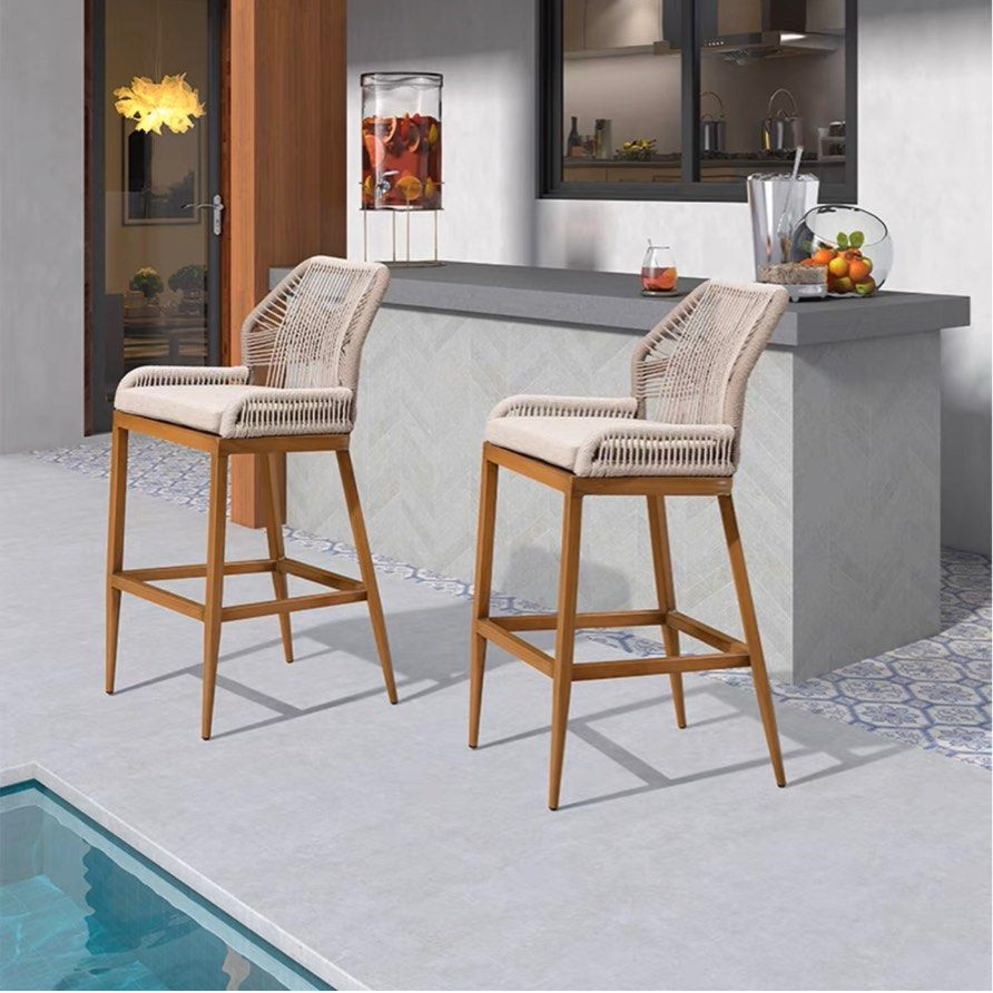 CINATI Outdoor Bar Stool with Cushion - Radical Homes Singapore