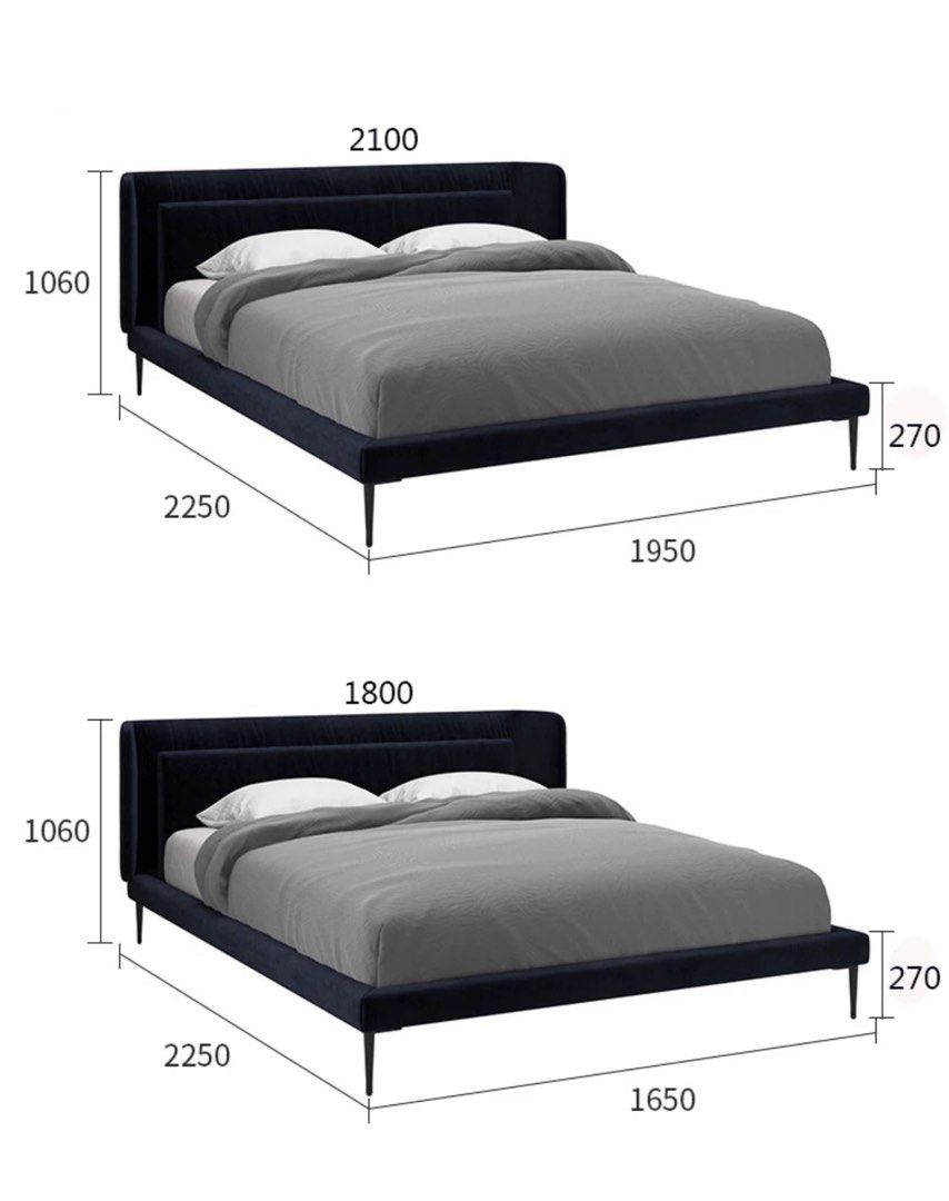 DEGOL Luxury Velvet Bedframe - Radical Homes Singapore
