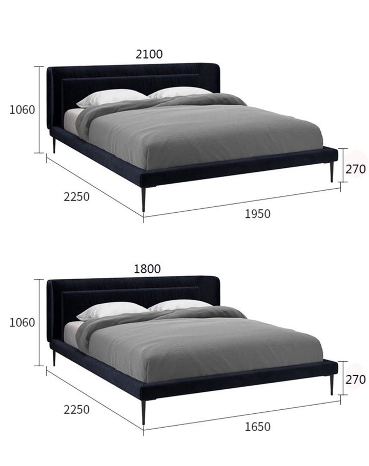 DEGOL Luxury Velvet Bedframe - Radical Homes Singapore