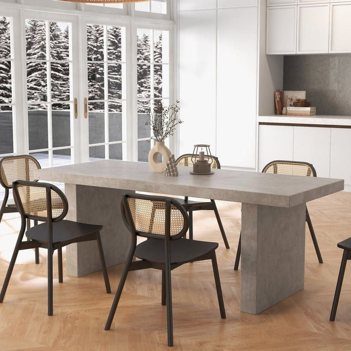 ZANDRA Industrial Concrete Dining Table - Radical Homes Singapore