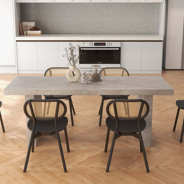 ZANDRA Industrial Concrete Dining Table - Radical Homes Singapore