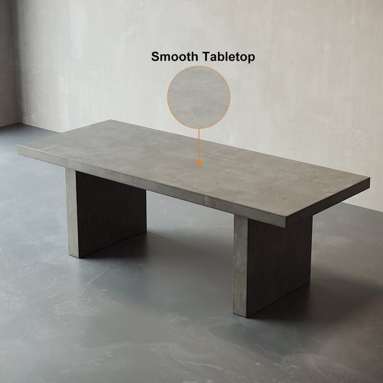 ZANDRA Industrial Concrete Dining Table - Radical Homes Singapore