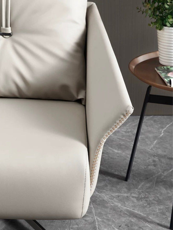 JETHRO Leather Lounge Chair - Radical Homes Singapore