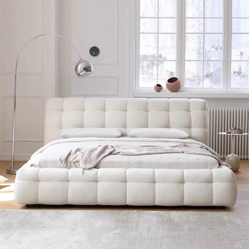 DELINE Modern Boucle Bedframe - Radical Homes Singapore