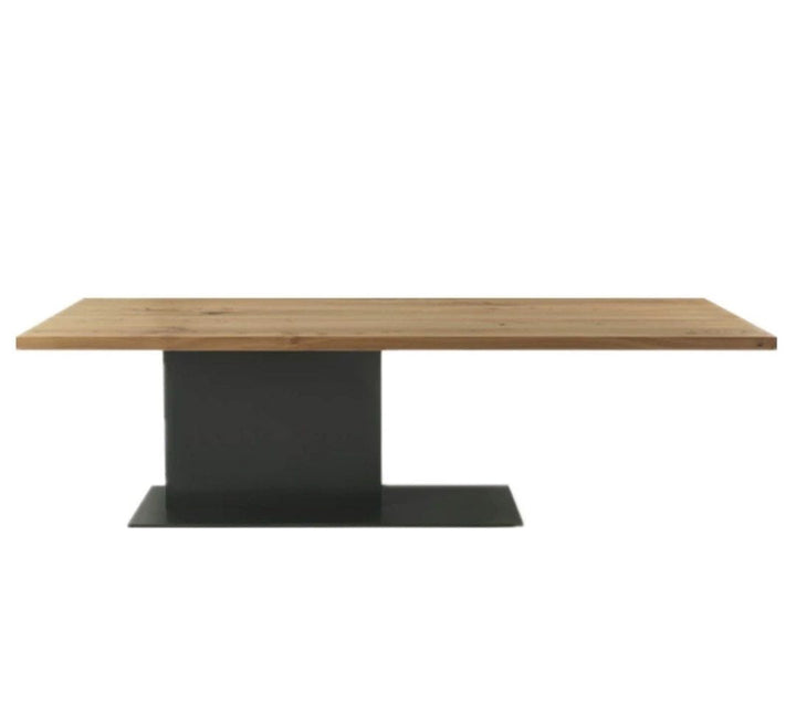 LINARES Industrial Solid Wood Dining Table - Radical Homes Singapore