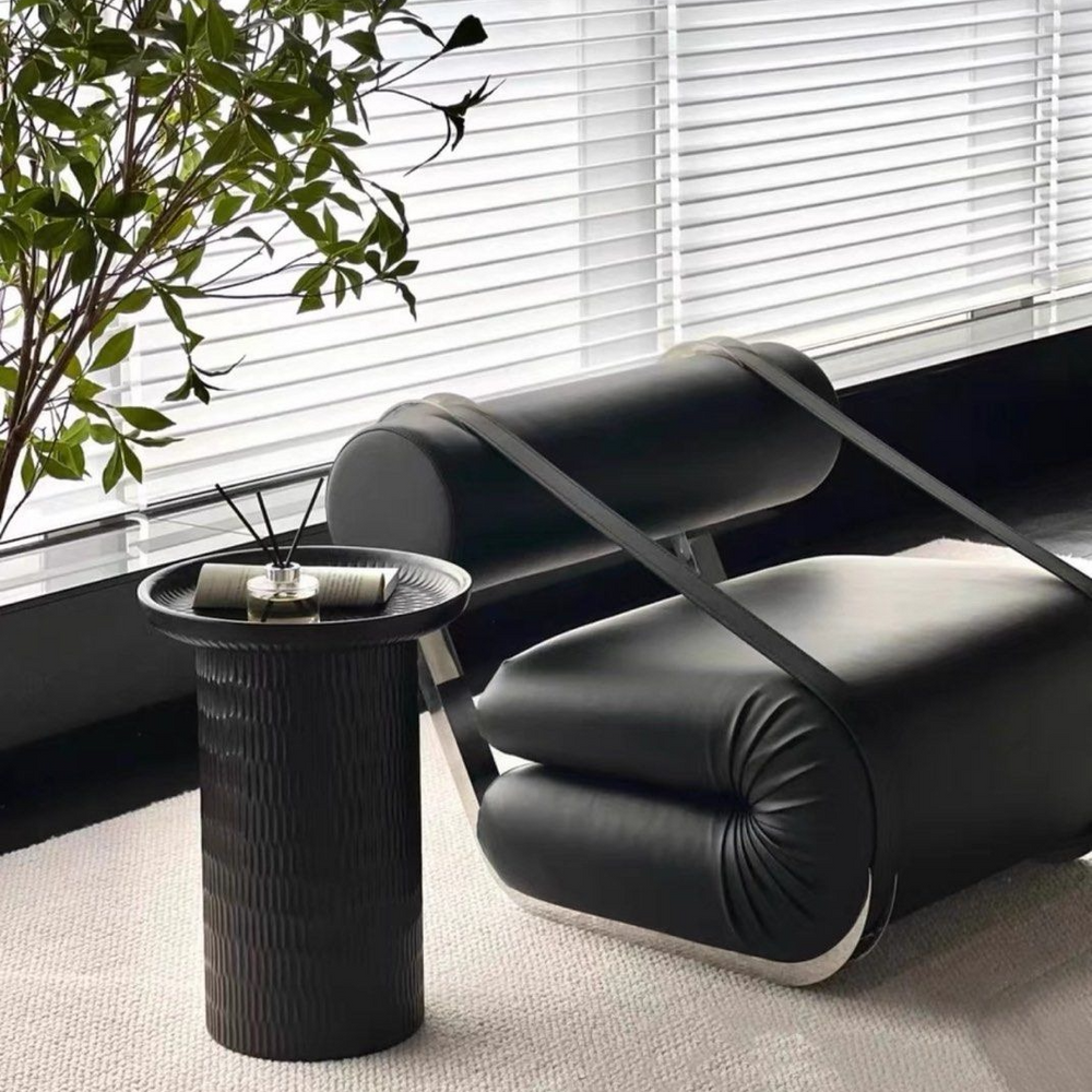 INGRID Modern Leather Lounge Chair - Radical Homes Singapore