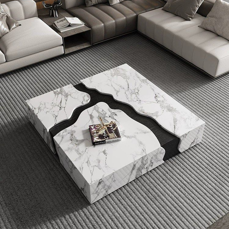 HASTON Modern Marble Coffee Table - Radical Homes Singapore