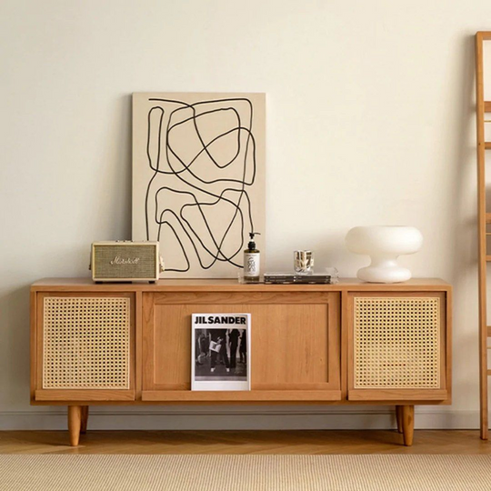 SYLVERRA Solid Wood TV Stand - Cassa Haus Singapore