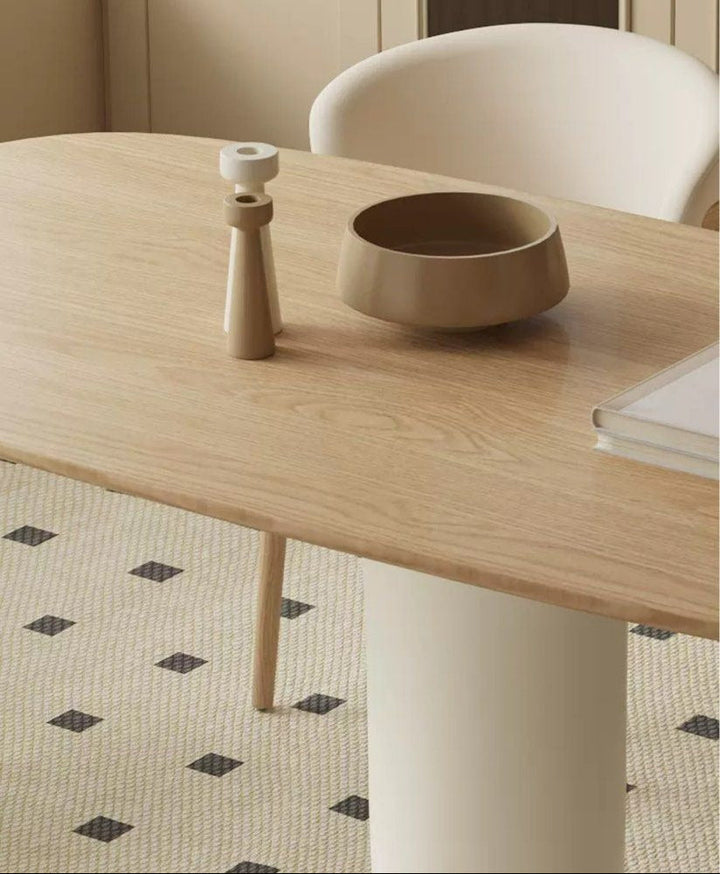 RABON Japandi Solid Wood Dining Table - Cassa Haus Singapore