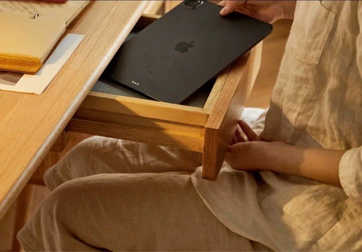 PIERRE Japandi Solid Wood Study Desk - Radical Homes Singapore
