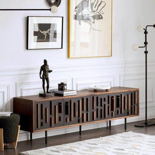 QEVARON Wood TV Console - Cassa Haus Singapore