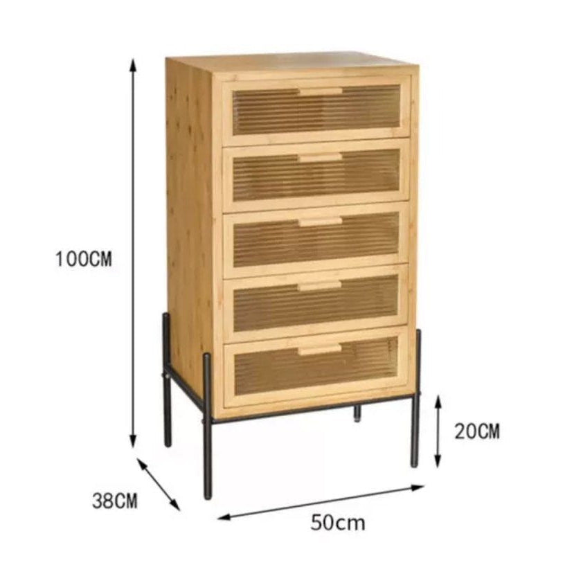MORI Scandinavian Solid Wood Chest of Drawers