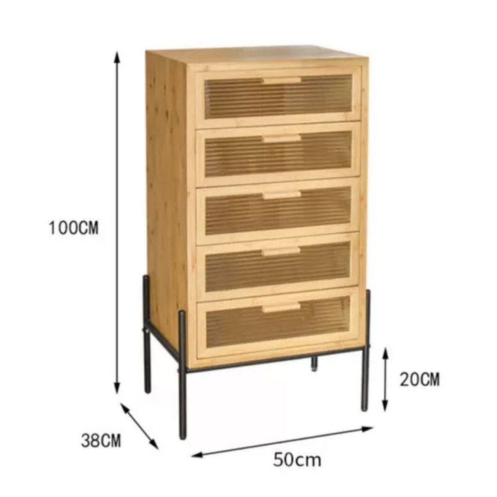 MORI Scandinavian Solid Wood Chest of Drawers