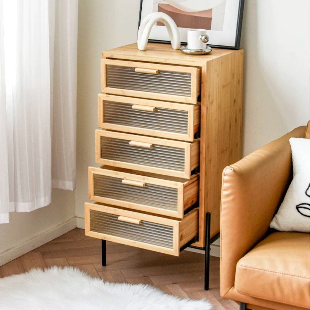MORI Scandinavian Solid Wood Chest of Drawers