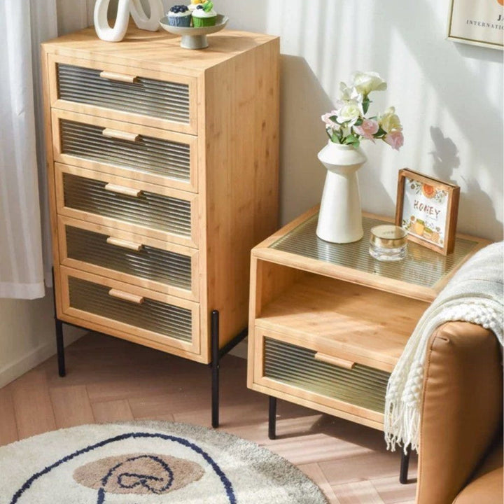 MORI Scandinavian Solid Wood Chest of Drawers