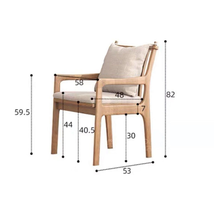 BRAMBLE Rustic Solid Wood Dining Chair - Cassa Haus Singapore