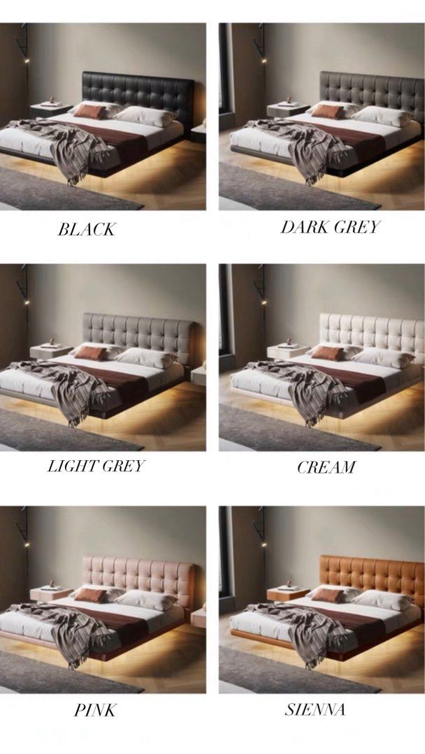 DISE Modern Leathaire Bedframe - Radical Homes Singapore