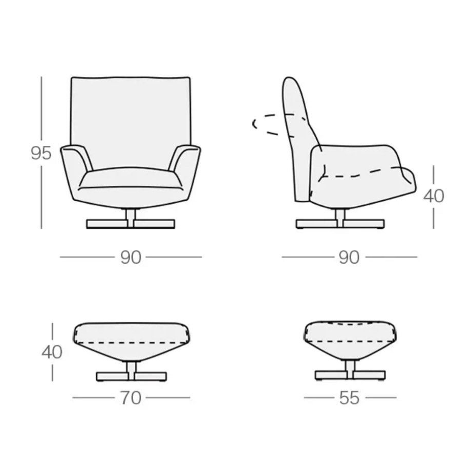 MAYA Modern Leather Lounge Chair - Radical Homes Singapore