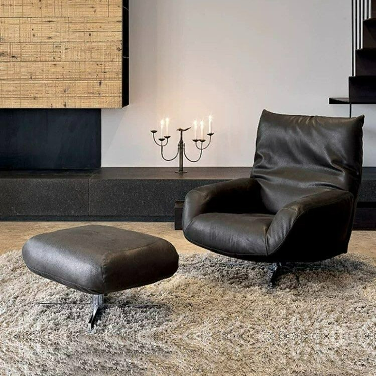 MAYA Modern Leather Lounge Chair - Radical Homes Singapore