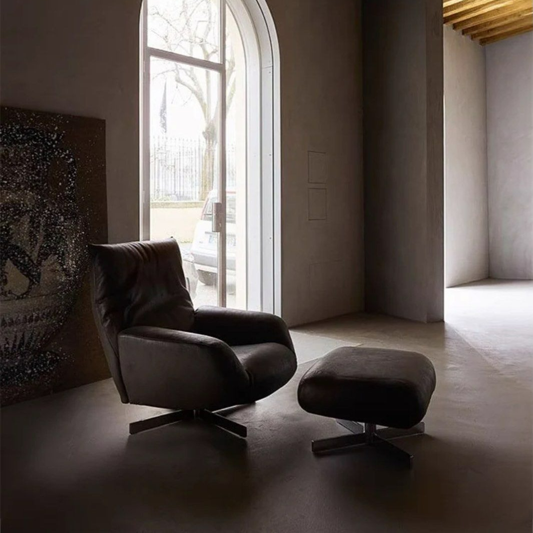 MAYA Modern Leather Lounge Chair - Radical Homes Singapore